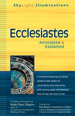 Ecclesiastes Annotated and Explained  9781594732874 Front Cover