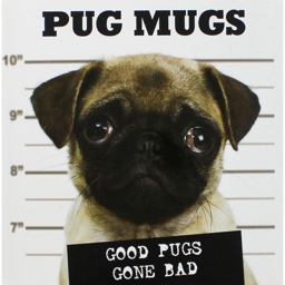 Pug Mugs Hardcover Book Good Pugs Gone Bad  9781595434395 Front Cover