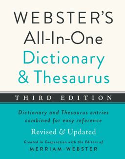 Webster's All-In-One Dictionary and Thesaurus, Third Edition 3rd 9781596951846 Front Cover