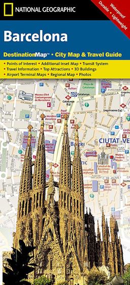 Barcelona Destination Map City Map &amp; Travel Guide  9781597754576 Front Cover