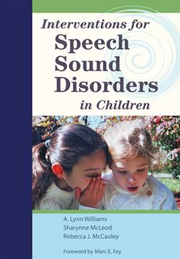 Interventions for Speech Sound Disorders in Children  9781598570182 Front Cover