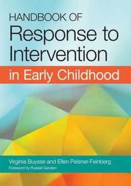 Handbook of Response to Intervention in Early Childhood  9781598571745 Front Cover