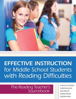 Effective Instruction for Middle School Students with Reading Difficulties The Reading Teacher's Sourcebook  9781598572438 Front Cover