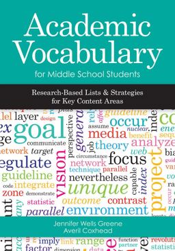 Academic Vocabulary for Middle School Students Research-Based Lists &amp; Strategies for Key Content Areas  9781598573053 Front Cover