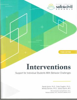 Interventions Third Edition Support for Individuals with Behavior Challenges  9781599091051 Front Cover
