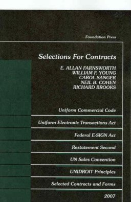 SEL for Contracts 2007 Edition Statutes, Restatements 2d, Forms 2007th 9781599410234 Front Cover