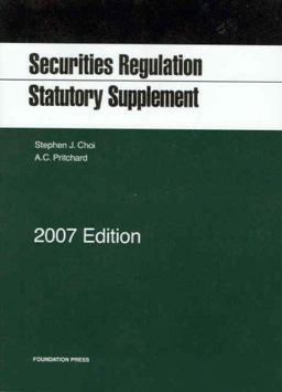 Securities Regulation Statutory Supplement Securities Regulation Statutory Supplement
