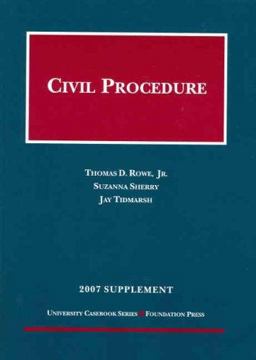 Civil Procedure Supplement Civil Procedure Supplement