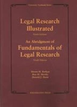 Legal Research 9th 9781599413358 Front Cover