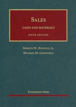 Cases and Materials on Sales 6th 9781599419176 Front Cover