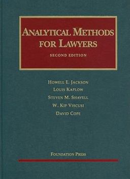 Analytical Methods for Lawyers 2nd 9781599419213 Front Cover
