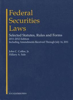 Federal Securities Laws Selected Statutes, Rules and Forms  9781599419558 Front Cover