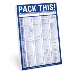 Pack This! Pad (Blue) 2005 9781601061560 Front Cover