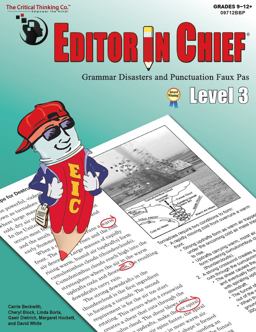 Editor in Chief Level 3 Grammar Disasters and Punctuation Faux Pas  9781601446428 Front Cover