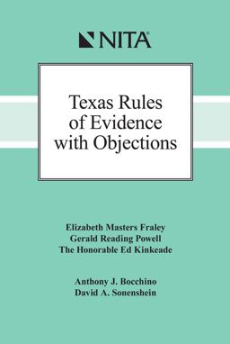 Texas Rules of Evidence with Objections  9781601567390 Front Cover