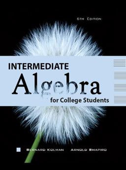 INTERMEDIATE ALGEBRA F/COLLEGE  9781602298811 Front Cover