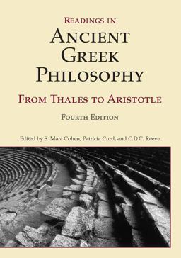 Readings in Ancient Greek Philosophy From Thales to Aristotle 4th 9781603844628 Front Cover