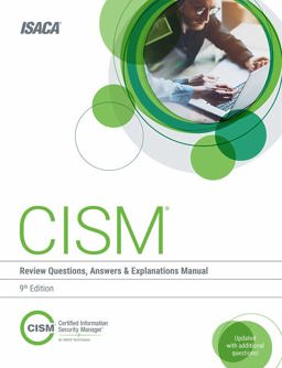 English CISM Review Questions, Answers and Explanations 9th Edition  9781604205053 Front Cover