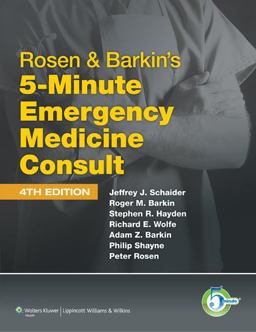 Rosen and Barkin's 5-Minute Emergency Medicine Consult 4th 9781608316304 Front Cover
