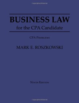 Business Law for the Cpa Candidate: Cpa Problems  9781609040611 Front Cover