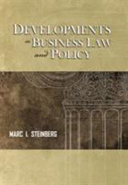 Developments in Business Law and Policy  9781609277826 Front Cover