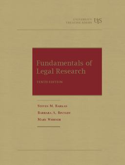 Fundamentals of Legal Research,10th 10th 9781609300562 Front Cover