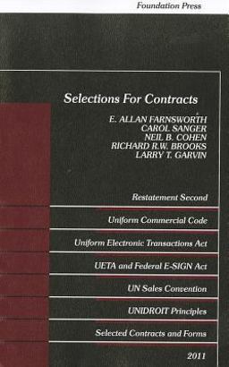 Selections for Contracts Uniform Commercial Code, Restatement 2011st 9781609300791 Front Cover