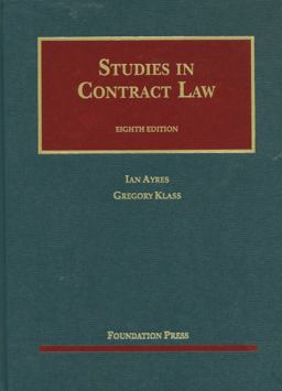 Studies in Contract Law 8th 9781609301170 Front Cover