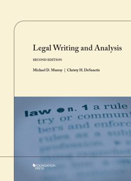 Legal Writing and Analysis, 2nd 2nd 9781609302450 Front Cover