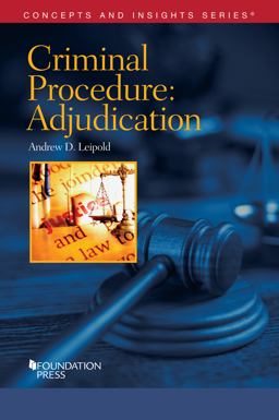Criminal Procedure-Adjudication  9781609302993 Front Cover