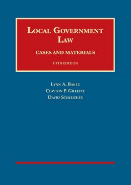 Local Government Law, Cases and Materials, 5th Edition 5th 9781609303181 Front Cover