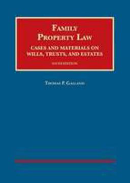 Family Property Law: Cases and Materials on Wills, Trusts  9781609303952 Front Cover