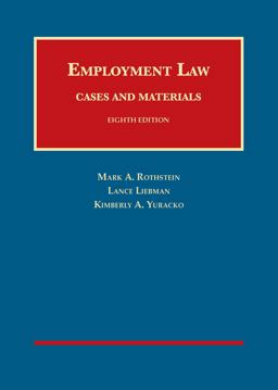 Employment Law Cases and Materials:  9781609304492 Front Cover