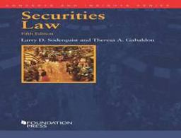 Securities Law:  9781609304690 Front Cover