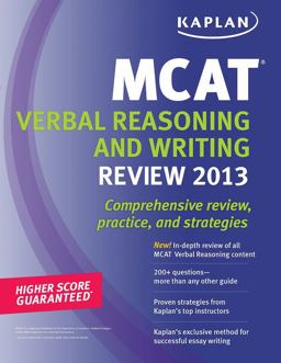 MCAT Verbal Reasoning Review 2013