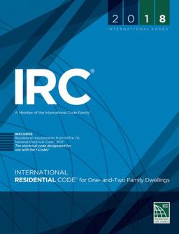 2018 International Residential Code for One and Two-Family Dwellings, Loose-Leaf Version  9781609837365 Front Cover