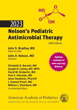 2023 Nelson's Pediatric Antimicrobial Therapy 29th 9781610026505 Front Cover