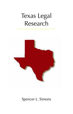 Texas Legal Research Revised Printing  9781611631951 Front Cover