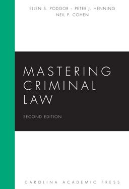 Mastering Criminal Law 2nd 9781611635492 Front Cover