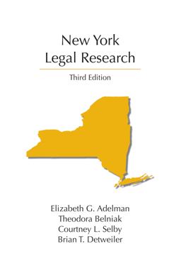 New York Legal Research 3rd 9781611636680 Front Cover