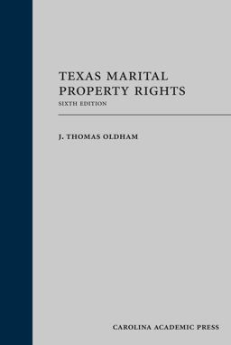 Texas Marital Property Rights 6th 9781611637915 Front Cover
