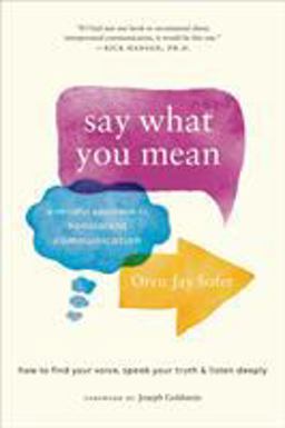 Say What You Mean A Mindful Approach to Nonviolent Communication  9781611805833 Front Cover