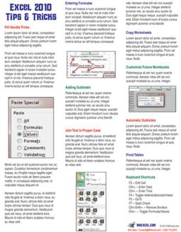 Excel 2010 Laminated Tip Card