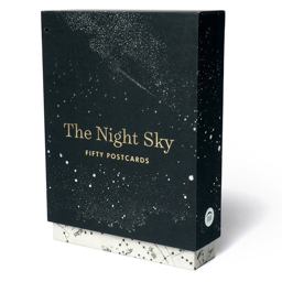 Night Sky: Fifty Postcards (50 Designs; Archival Images, NASA Ephemera, Photographs, and More in a Gold Foil Stamped Keepsake Box;) 50 Postcards  9781616897345 Front Cover
