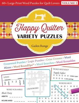 Happy Quilter Variety Puzzles Vol 2  9781617456626 Front Cover