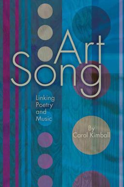 Art Song Linking Poetry and Music  9781617740800 Front Cover