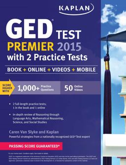 Kaplan GED® Test Premier 2015 with 2 Practice Tests