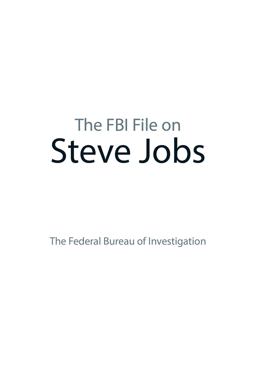 FBI File on Steve Jobs  9781620872437 Front Cover