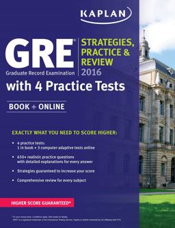GRE® 2016 Strategies, Practice, and Review with 4 Practice Tests