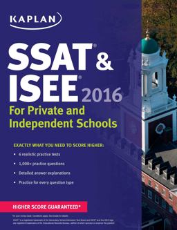 SSAT and ISEE 2016